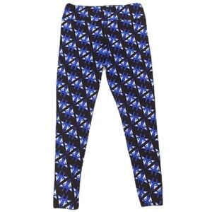 Lularoe Blue Fox leggings Black/Royal Tall/Curvy
